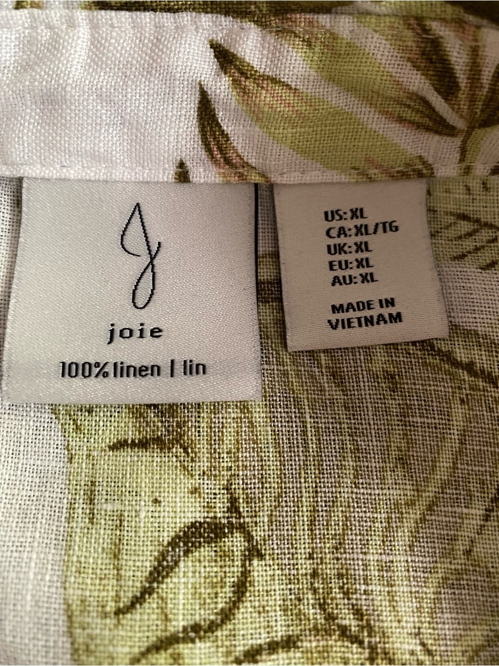 Joie White Short-Sleeve Floral Button-Up Shirt - Picture 3 of 3